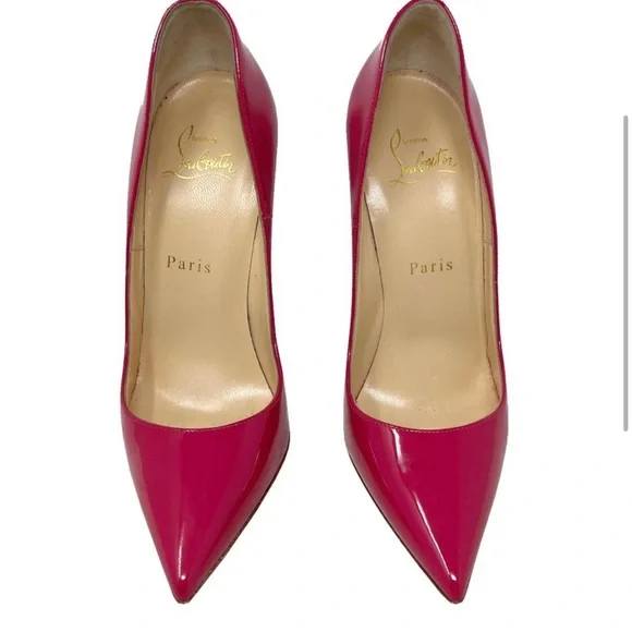Christian Louboutin So Kate 120 Pink Patent Leather Pointed Toe High Heel Pumps - Picture 2 of 5